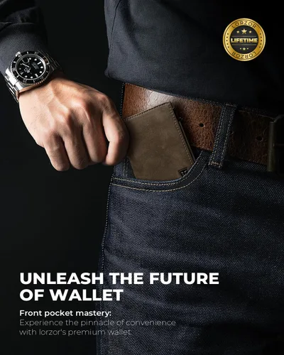 Vista 2 de Billetera para hombre para AirTag, billetera AirTag desplegable para hombre para Apple AirTag, cuero de fibra de carbono, inteligente, delgada