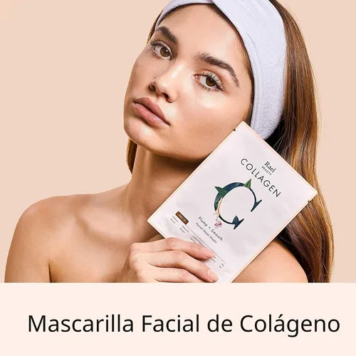 Vista 5 de Rael Mascarilla facial para el cuidado de la piel, máscaras faciales de colágeno, máscara facial de bambú, cuidado de la piel coreano, con esencia