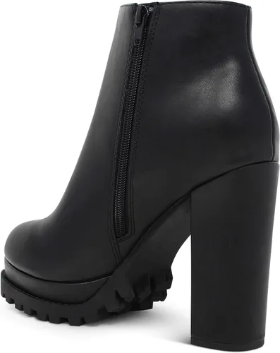 Vista 6 de MARCOREPUBLIC Uganda - Botines para mujer con punta redonda y tacón grueso apilado