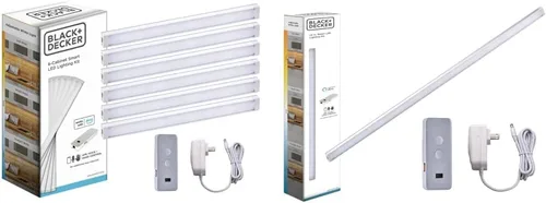 Vista 7 de BLACK+DECKER - Compatible con el kit de iluminación Alexa Smart para debajo del gabinete, LED ajustables, barra de 18 pulgadas, blanco, certificado