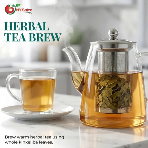 Vista 8 de NY Spice Shop Kinkeliba Hojas de té de hierbas – Kinkeliba de hojas sueltas – Té africano natural cosechado en la naturaleza – Hojas para preparar