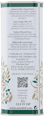 Vista 3 de O-Med Aceite de Oliva Virgen Extra Arbequina - 1000 ML (33.8 Fl Oz)