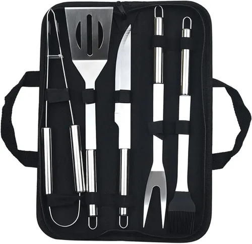 Vista 7 de Parrilla BBQ Accesorios de BBQ, Herramientas de Parrilla de Acero Inoxidable Accesorios para Asar Juego de Parrilla Accesorios de Parrilla