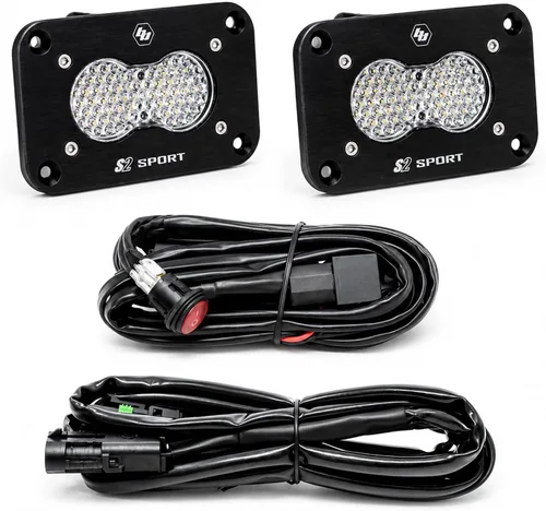 Vista 13 de Kit de luz LED para roca Baja Designs - 4 piezas. LED con arnés de cableado (blanco)