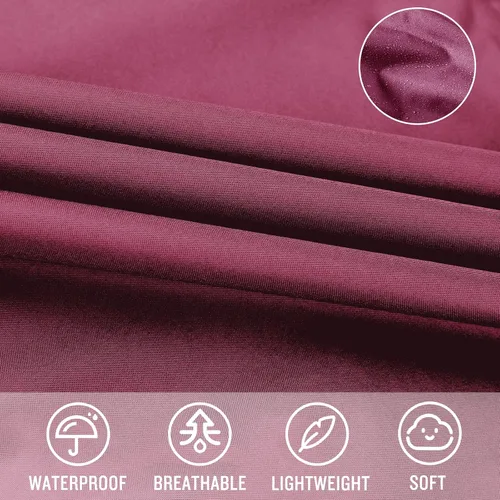 Vista 5 de SaphiRose Poncho de lluvia unisex con capucha impermeable para mujeres adultas