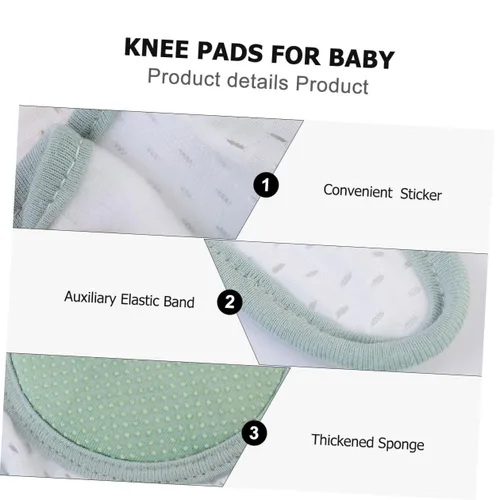 Vista 6 de EXCEART Rodilleras ligeras para gatear para niños pequeños, protectores transpirables y suaves para gatear, diseño cómodo para todas las estaciones