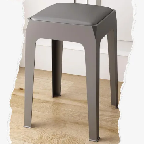 Vista 8 de ZJIEX Taburetes de bar modernos de plástico para mostrador, silla de isla de cocina sin brazos, taburete de encimera sin espalda, taburetes