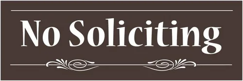 Vista 12 de Cartel decorativo No Soliciting, Negro