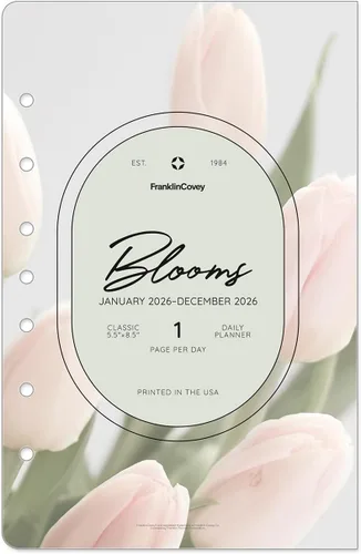 Vista 2 de FranklinCovey - Recambio de planificador Blooms Una página por día encuadernado en anillo (clásico, enero 2026 - diciembre 2026)