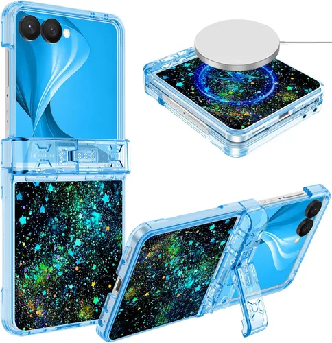 Vista 36 de Hekodonk Funda para Galaxy Z Fold 6, compatible con MagSafe, brilla en la oscuridad, protector de pantalla frontal, soporte, protección de bisagra