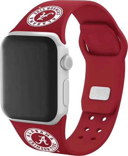Vista 2 de Affinity Bands Alabama Crimson Tide - Correa deportiva de silicona compatible con Apple Watch