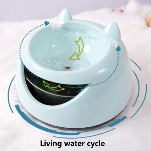 Vista 5 de Fuente de agua para gatos, dispensador de agua para gatos, saludable, súper silencioso y fácil de limpiar, fuente para mascotas con filtro