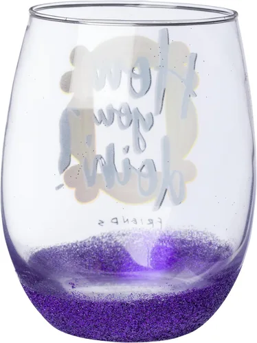 Vista 2 de Silver Buffalo Friends "How You Doin'?" - Vaso de lágrima sin tallo, 20 onzas