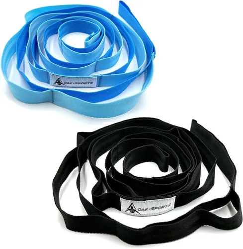 Vista 20 de Correa de estiramiento con bucles para yoga, correa de estiramiento para terapia física, correa de ejercicio no elástica para pilates, danza