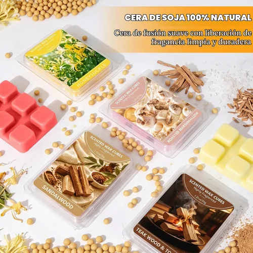 Vista 4 de SCENTORINI Cera derretida, 6 cubos de cera perfumada de otoño e invierno