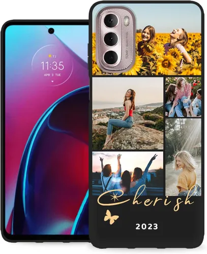 Vista 45 de Funda personalizada para Motorola Moto G Stylus 5G con nombre de foto y texto – GStylus 5G personalizada para teléfono móvil/smartphone/teléfono