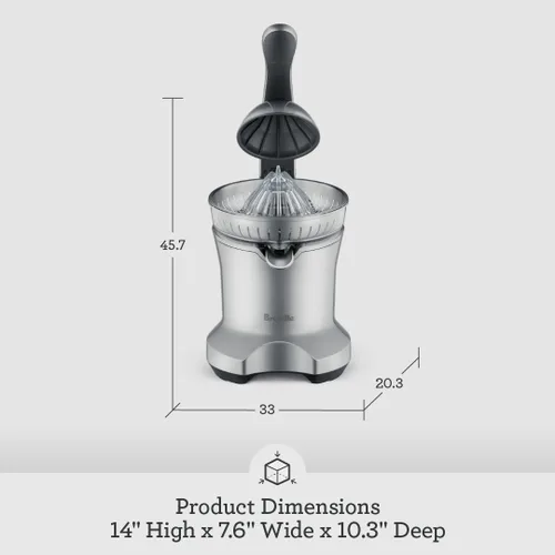 Vista 6 de Breville BCP600SIL, máquina de exprimidor motorizado de prensa de cítricos, plata