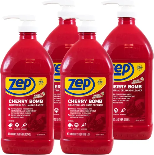 Vista 2 de Limpiador de manos Zep Cherry Bomb (Ca) 48 onzas ZUCBHC48CA, Rojo