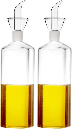 Vista 7 de 5 onzas / 5.1 fl oz de vidrio multiusos Cruet, decantador de aceite de vidrio y vinagre (cuadrado 5 onzas)