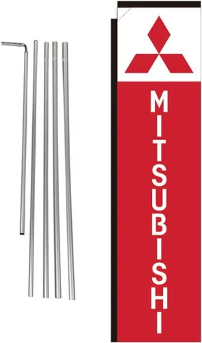 Vista 10 de Bandera de pluma rectangular para concesionario de automóviles con kit de poste y pico de tierra, compatible con carteles de Audi Carlot