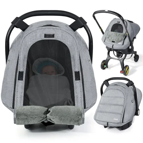 Vista 10 de Orzbow Funda de asiento de automóvil de invierno para bebé Funda impermeable para asiento de automóvil infantil compatible con asientos