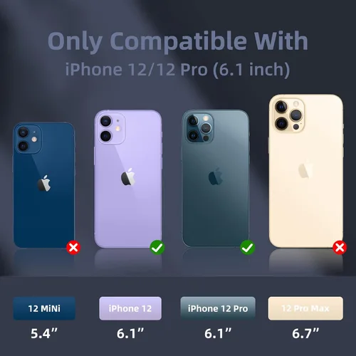 Vista 2 de Funda de silicona líquida compatible con iPhone 12/12 Pro, azul marino