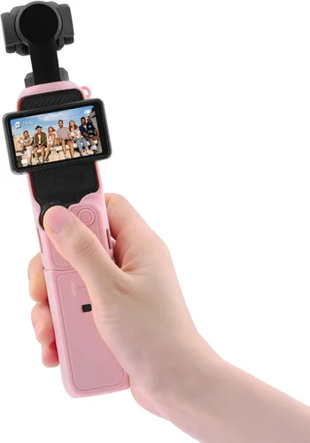 Vista 6 de Funda protectora de silicona para DJI Osmo Pocket 3 Funda de silicona Funda protectora Gimbal de mano Accesorios de cámara de acción (rosa)