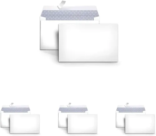 Vista 3 de Amazon Basics Sobres de correo autosellables de seguridad, blanco, 6 3/4, paquete de 100