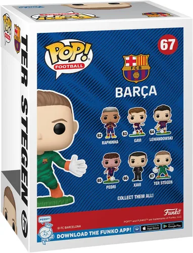 Vista 3 de Funko Pop! Football: Barcelona - TER Stegen - Barcelona FC - Figura de vinilo coleccionable - Idea de regalo - Producto oficial - para niños