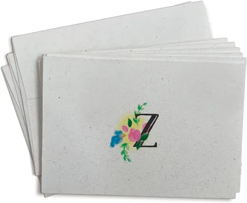 Vista 33 de Sugartown Greetings Tarjetas de notas con monograma floral - 24 tarjetas de notas de papelería con sobres (letra A)