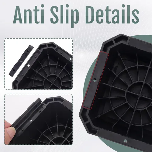 Vista 6 de BTSD-home Elevadores de cama de 1 pulgada resistentes para muebles, para sofá, mesa y silla, color negro, paquete de 4