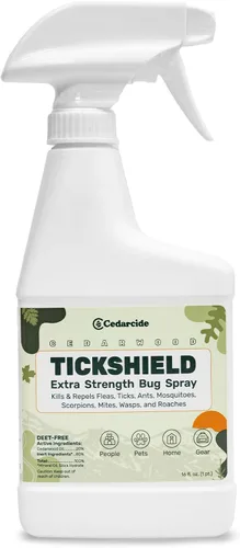 Vista 9 de Cedarcide Tickshield - Spray repelente de garrapatas y mosquitos extra fuerte
