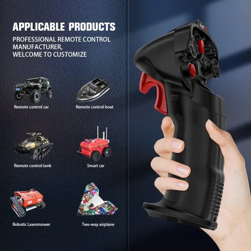 Vista 3 de HOTRC DS-4A 2.4G 4 Canales Transmisor de Radio RC de Mano Única con Receptor 4CH para Automóvil, Barco, Avión de Drones RC (Con 1 RX)