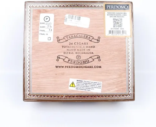 Vista 9 de Perdomo Epicure Maduro Habano - Caja vacía de madera para cigarros, 7.75 x 7 x 3 pulgadas