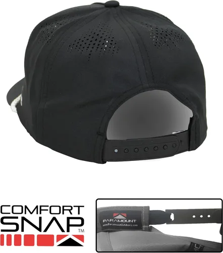 Vista 32 de Paramount Outdoors Sombrero de pesca de trucha al atardecer, diseño de silueta de pez de montaña, sombrero para exteriores con cómodo Snapback