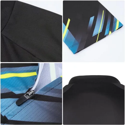 Vista 5 de ROTTO Camiseta de ciclismo para hombre, manga corta, para ciclismo