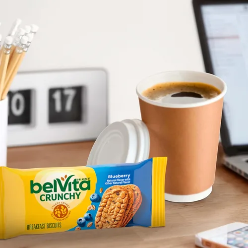 Vista 12 de belVita Barras de desayuno galletas, arándanos, 30 paquetes en total, 6 cajas (4 galletas por paquete)