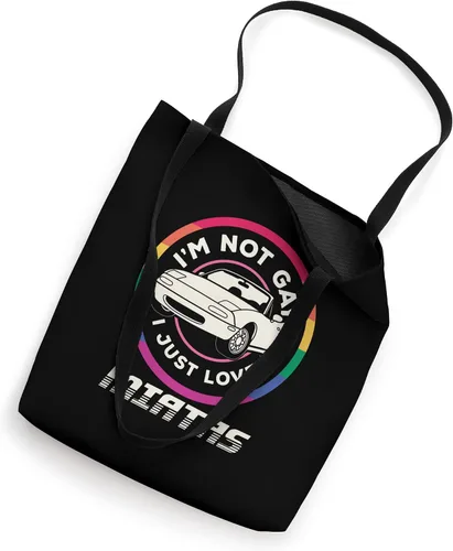 Vista 2 de Bolsa de mano con texto en inglés "I Not Gay I Just Love Miatas