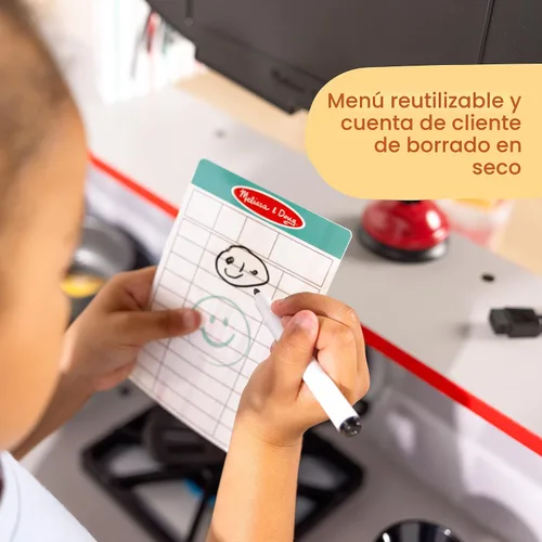 Vista 5 de Melissa & Doug – Juego de casa Star Diner Restaurante (41 Piezas)