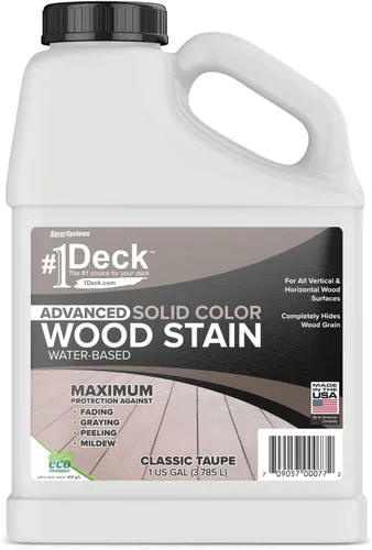 Vista 12 de Tinte y sellador de madera para exteriores de color sólido avanzado #1 Deck Premium en uno, sellador a base de agua para cubiertas de madera, vallas