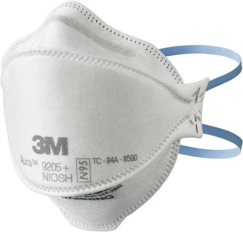Vista 11 de 3M Aura Particulate Respirator 9205+ N95, Lightweight, 3 Panel Designed Helps Provide Comfortable and Convenient Respiratory Protection, 3-Pack