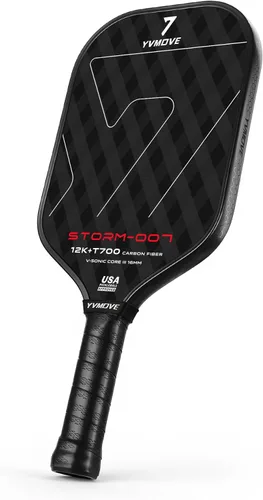Vista 8 de USAPA Approved 6-Layer Construction T700 Carbon Fiber Pickleball Paddle, 16mm Thermoformed Pickleball Racket with High Spin & Extended Grip