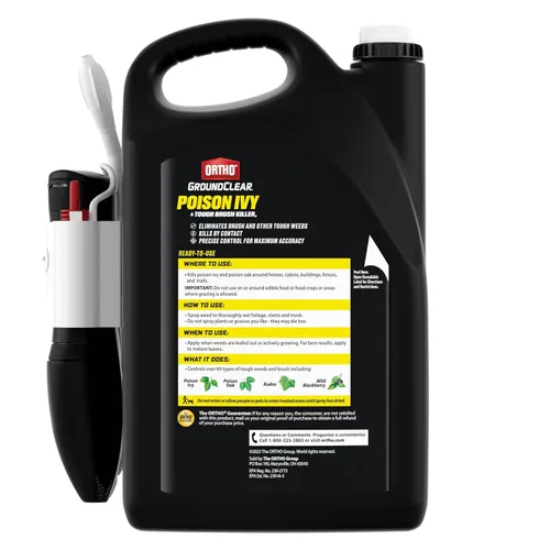Vista 3 de Ortho GroundClear Poison Ivy & Tough Brush Killer3 - Spray mata malezas listo para usar con varita cómoda, 1 gal. Ready-To-Use Weed Killer Spray