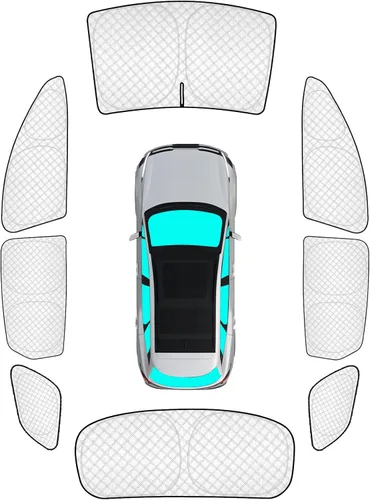 Vista 62 de KMF 6 piezas de parasoles gruesos para Mazda 3 Hatchback (No Sedán) 2014-2018 Accesorios, parasoles completos para parabrisas y ventanas de coche