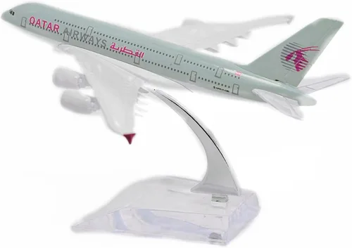 Vista 4 de 1:400 A380 Qatar Airways Avión Modelo Simulación Avión Modelo Avión Avión Modelo Aviación Aviación Modelo Kit de Aviación para Colección