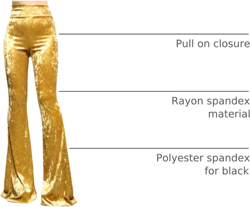 Vista 143 de ShopMyTrend - Pantalones de yoga largos con piernas anchas y acampanadas estilo palazzo, con cintura alta, para mujer