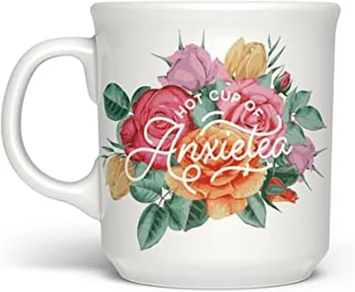 Vista 6 de Genuine Fred Taza de cerámica con texto en inglés "Say Anything", con texto en inglés "I LOVE GOSSIP", apta para lavavajillas