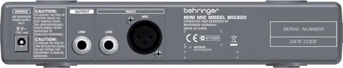 Vista 2 de Behringer MINIMIC MIC800 Preamplificador de modelado de micrófono ultracompacto