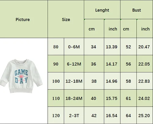 Vista 6 de Dcohmch Sudadera de manga larga con estampado de letras de rugby para bebé, ropa de otoño para niño y niña