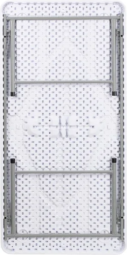 Vista 9 de EMMA + OLIVER Mesa de actividades plegable de plástico blanco granito para niños de 4.93 pies - Mesa de juego